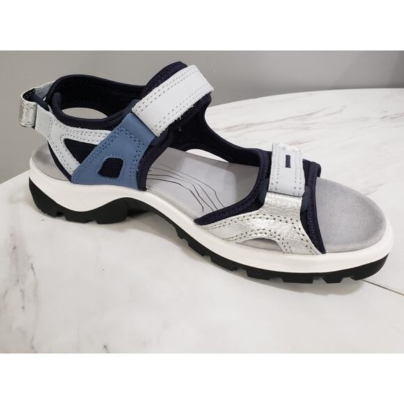 NEW Woman's Sandals ECCO Sport Offroad Sandal Size 10-10.5 Multicolor Air Blue - Picture 5 of 7